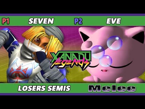 Xanadu Legends LOSERS SEMIS - Seven (Sheik) Vs. eve (Jigglypuff) Smash Melee - SSBM