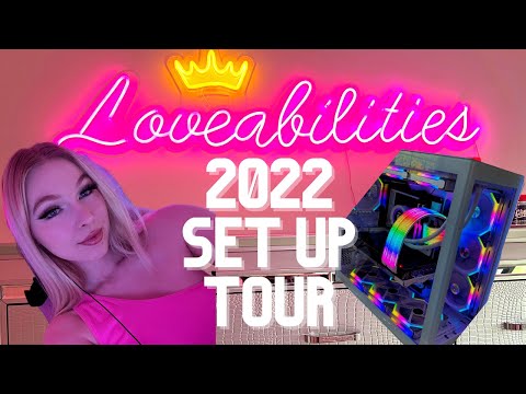 Streaming Setup Room Tour! Dual PC for Gaming | LOVEABILITIES