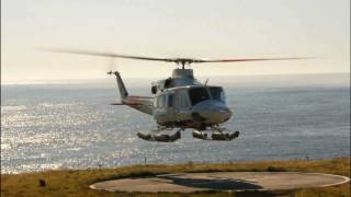 preview picture of video 'Helicopter taking off at Mykines'