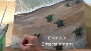 preview picture of video 'Hatchlings in Melbourne Beach Art Party Painting'