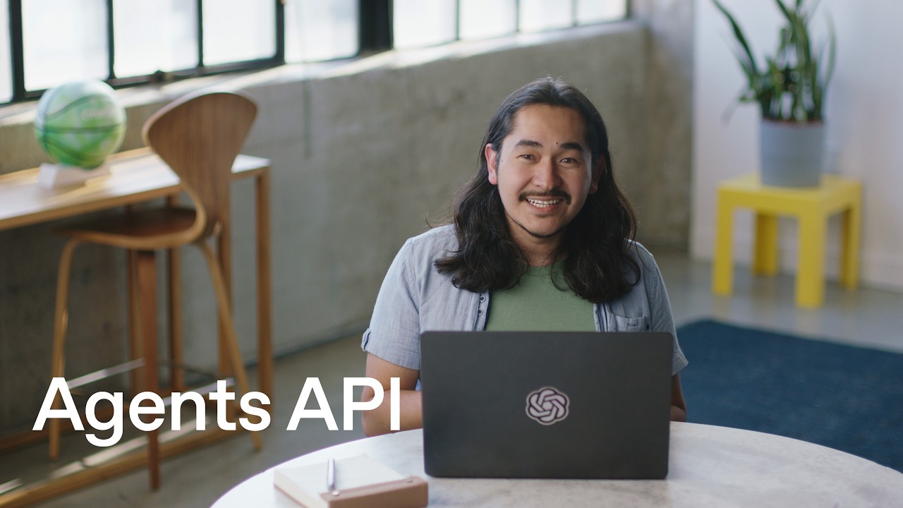 OpenAI presenter introducing the Agents API in the official product video