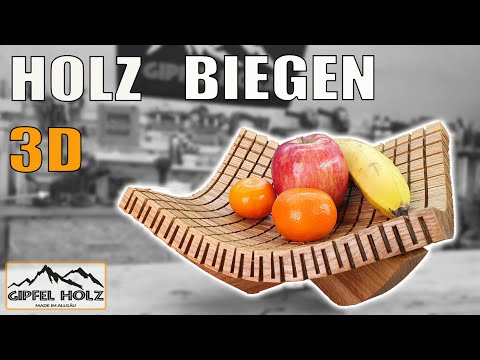 Bending wood 3D - Deforming wood - With this sawing technique you can deform wood - Wooden bowl DIY