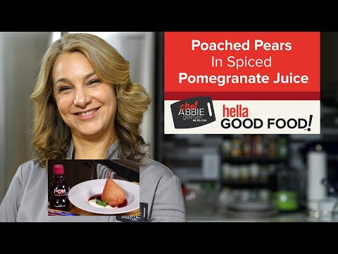 How to Poach Pears with Pomegranate Juice