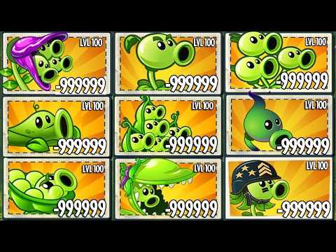 Random 24 PEA Plants Max Mastery Vs All Zombies - Who Will Win? - Pvz 2 Plant vs Plant