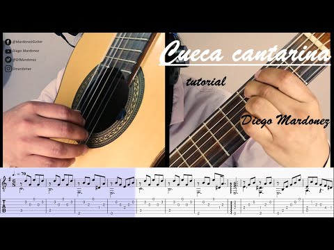 Cueca Cantarina - Tutorial (Partitura y Tablatura) Diego Mardonez