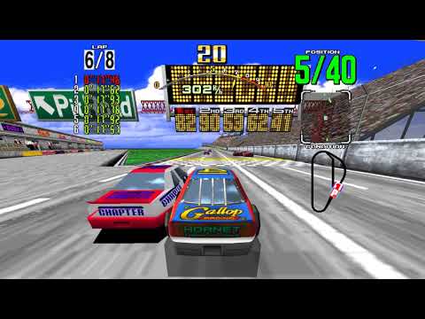 Daytona USA on Sega Model 2 （Beginner 2'22''57 Automatic）