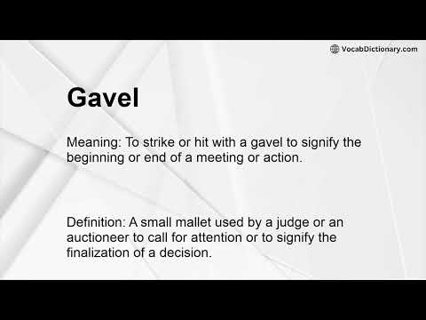 Gavel Meaning