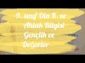 9. Sınıf  Din Kültürü Dersi  İffet 9.sınif Din kulturu ve ahlak bilgisi dersi 2. dönem 2. yazılıya hazirlik,gençlik ve değerler konu anlatımı,ÖZET,Açık lise din 2. konu anlatım videosunu izle