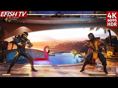 Takeda vs MKX Scorpion (Hardest AI) - Mortal Kombat 1