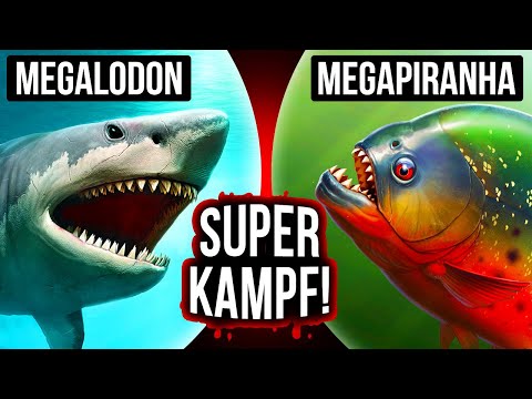 Was wenn Megalodon und Megapiranha aufeinander träfen