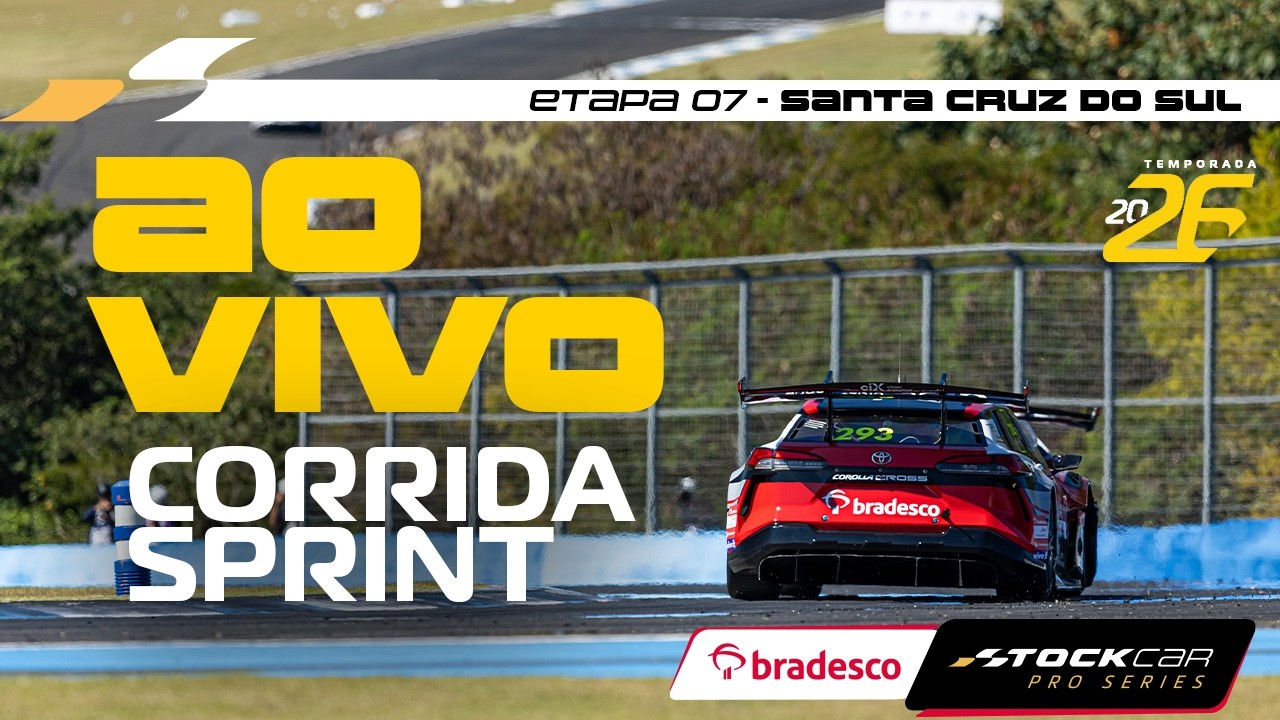 BRADESCO STOCK CAR 2026 AO VIVO | 7ª ETAPA - CORRIDA SPRINT | SANTA CRUZ DO SUL, RS