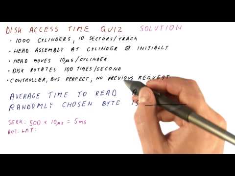 Disk Access Time Solution Quiz - Georgia Tech - HPCA: Part 4