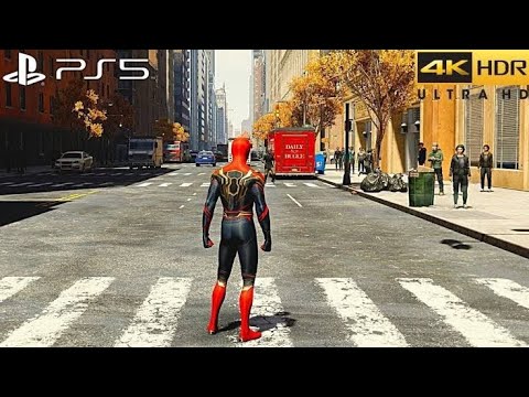 Spider-Men Remastered No Way Home Suit (PS5) Walkthrough 4K 60FPS HDR + Boss Fight Gameplay-(Part 1)