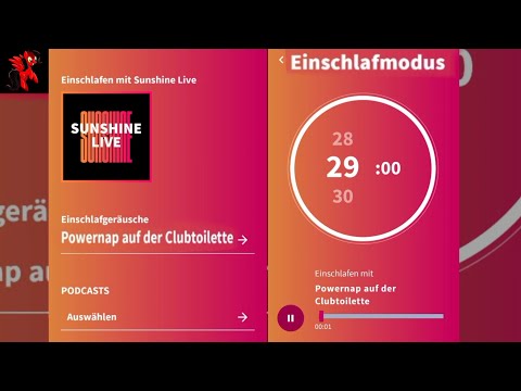 Radio Sunshine live App beste Funktion der Einschlafmodus was es nicht alles gibt!!! ;-)