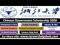 Zhejiang University-Chinese Government Scholarship (CSC) 2020 | Details & Submission in English
