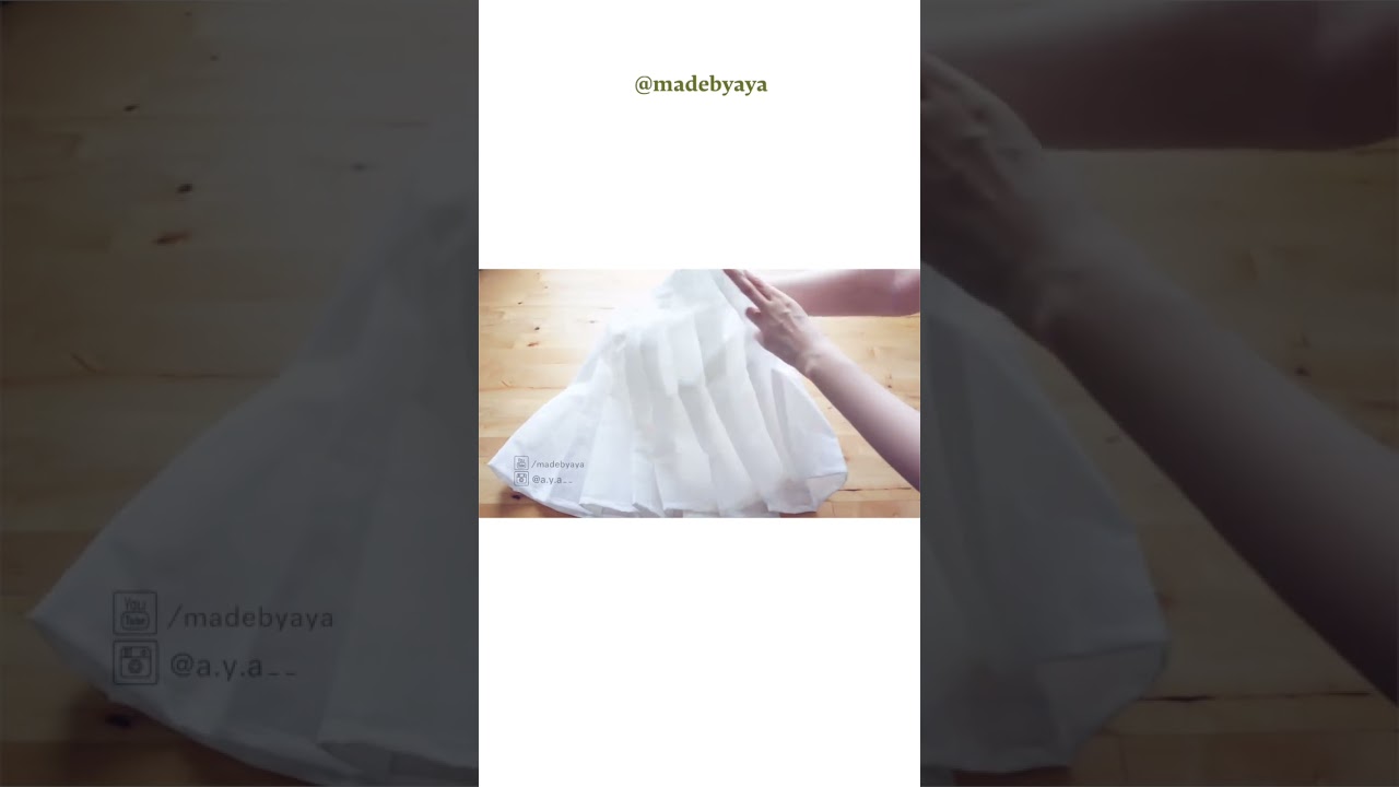 プリーツスカートの作り方 DIY Knife Pleated Skirt double layered #fashion #sewing #sewingtutorial