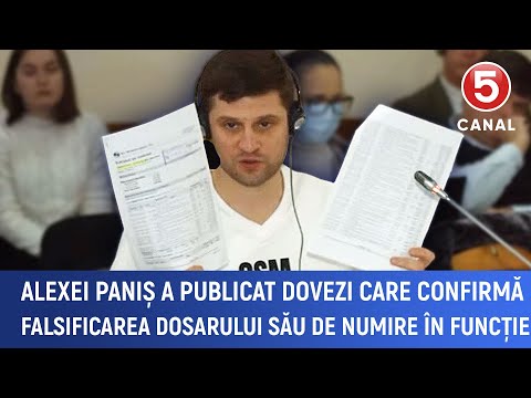 Alexei Paniș published evidence confirming the falsification of his appointment file