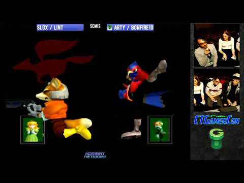 CT GamerCon 3 SSBM - Slox/lint (Red) vs. Arty/bonfire10 (Green) - Melee Doubles WSF