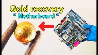 How to recycle gold from motherboard computer scrap | How to make gold recovery ic chips computer