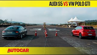 DRAG RACE: Audi S5 vs 380hp Tuned VW Polo GTI (wit