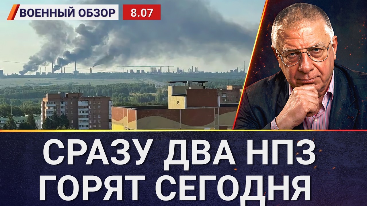 Горят НПЗ в Саратове и Нижнекамске, Мадяр отрезал Крым по морю | Военный обзо?