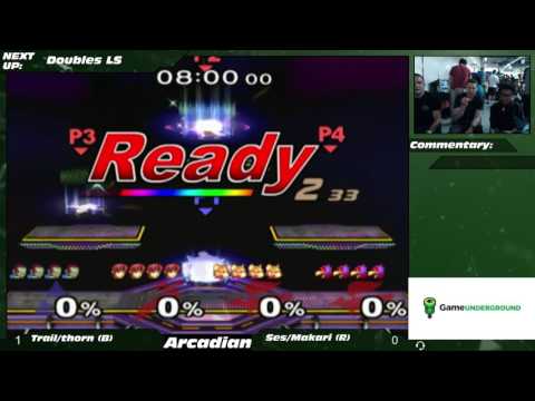 NE Melee Arcadian 2 Doubles LSF - Trail/th0rn (Blue) vs. Makari/Ses (Red)