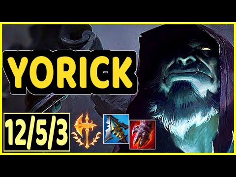 YORICK VS JARVAN IV - 12/5/3 KDA TOP GAMEPLAY EMERALD III