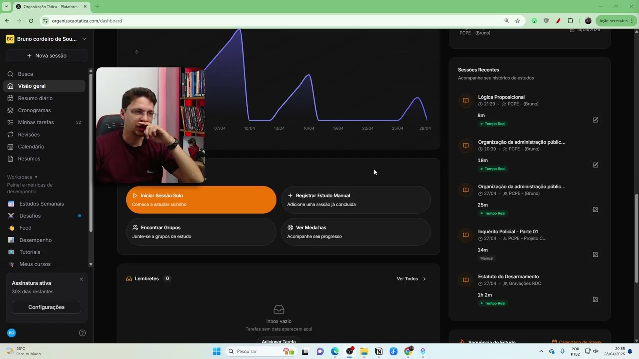 Preview do vídeo da Organização Tática