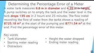 21 Finding percentage error of a meter