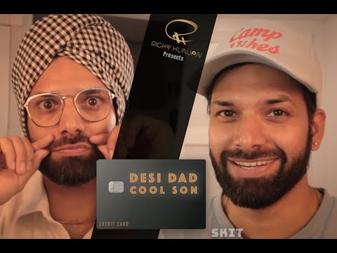 DESI DAD COOL SON - CREDIT CARD SKIT | RICKY HUNJAN | SONIA HUNJAN | COMEDY | BROWN FAMZZ | FILM