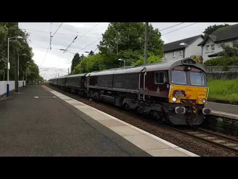 66746 and 66743 on rear on 1Z75 dundee to chester royal scotsman