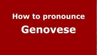 How to pronounce Genovese