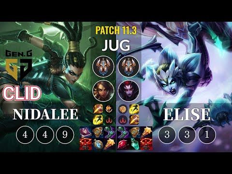 GEN Clid Nidalee vs Elise Jungle - KR Patch 11.3