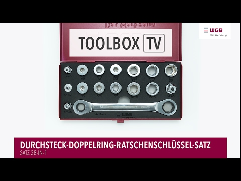WGB Das Werkzeug Toolbox TV - Durchsteck-Doppelringschlüssel-Satz