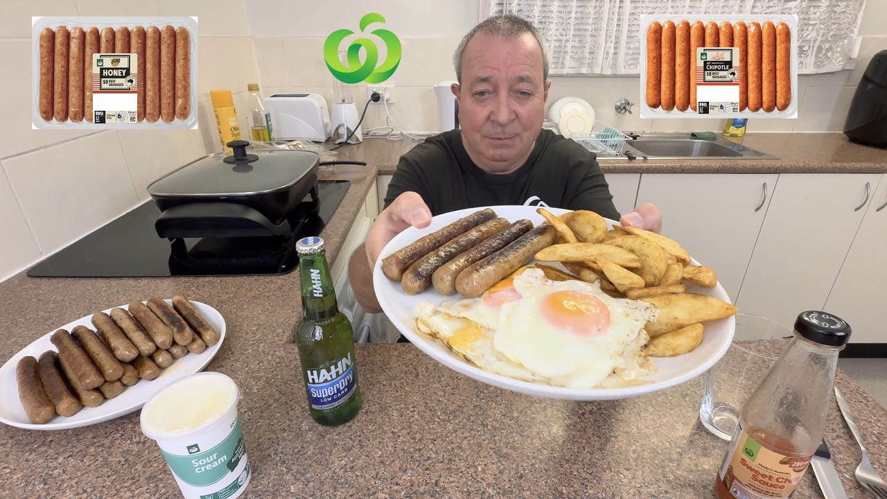 Sausages Eggs & Wedges - Woolworths Sausages 2 Packs For $10 