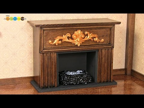 DIY Dollhouse items - Miniature Fireplace　ミニチュア暖炉作り Video