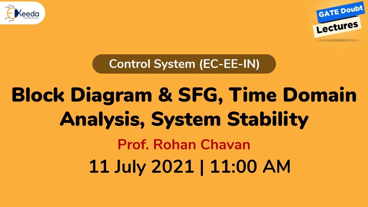 Control System - Block Diagram and SFG, Time Domain Analysis, System Stability | 11 July | 11 AM