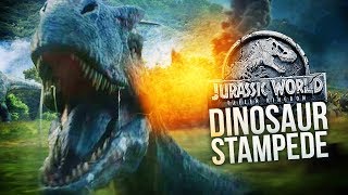 ESCAPE THE DINOSAUR STAMPEDE! | Jurassic World: Fallen Kingdom Free Online Game