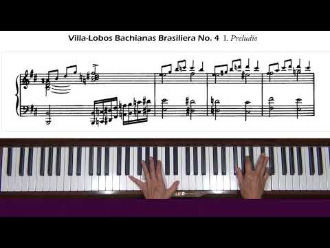 Villa Lobos Bachianas Brasiliera No.4,  I. Preludio Piano Tutorial
