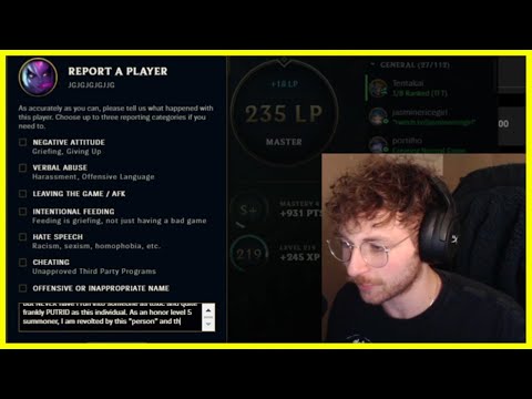 Sanchovies Reports A Player - Best of LoL Streams 1684