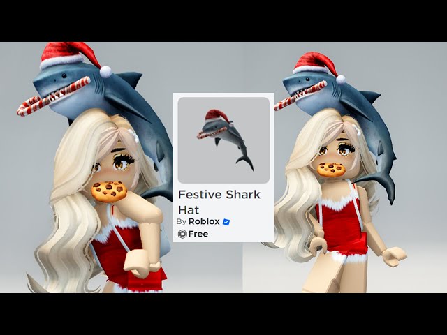 How to get the Festive Shark Hat for free in Roblox?