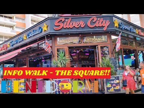 BENIDORM INFO WALK! 🆕☀️📢 Hotel Orange, The Square ! 👯‍♂️💕🍹🍻🎶Avenida Mallorca! #benidorm