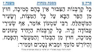 מסכת מנחות פרק ט משנה ז