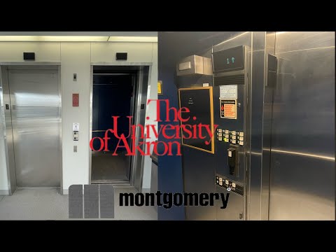 (Now Modded) Amazing Montgomery Vector Traction Elevators | UA Goodyear Polymer Center | Akron, OH