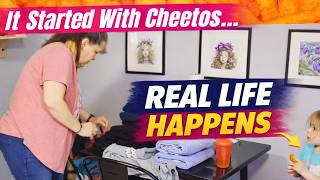 It Started With Cheetos… Then Laundry, Dishes & Life | Clean With Me Motivation