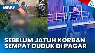 Gerak-gerik Mahasiswa Unpak Bogor Sebelum Jatuh, Sempat Duduk di Pagar Lantai 3