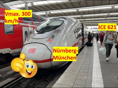 Im Velaro D (ICE 621) mit Vmax. 300 km/h über die SFS von Nürnberg Hbf nach München Hbf