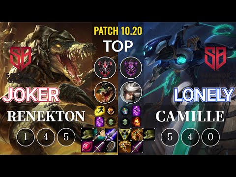 SB joker Renekton vs SB Lonely Camille Top - KR Patch 10.20