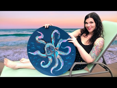 Fluid Art OCTOPUS Acrylic Pour Painting // SheleeArt Bloom &  Swipe // This Little Piggy Party!!!