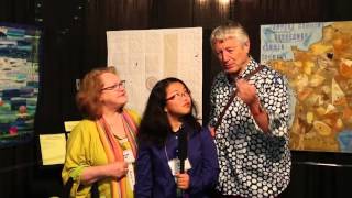 Sophie Rubin visits with Kaffe Fassett and Liza Lucy